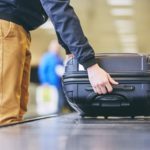 Suitcase on baggage claim